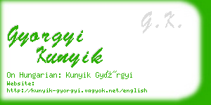 gyorgyi kunyik business card